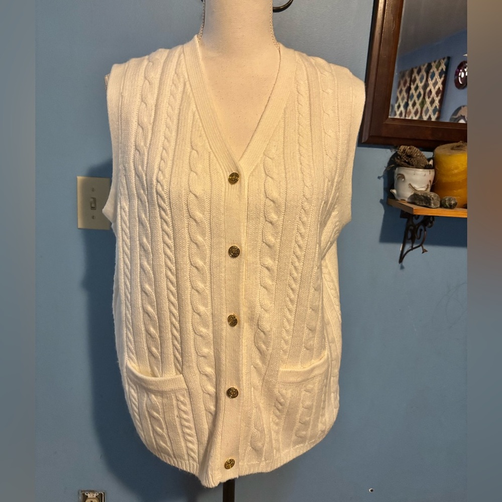 Vintage, Classic Elements, Cable Knit, Sweater Vest